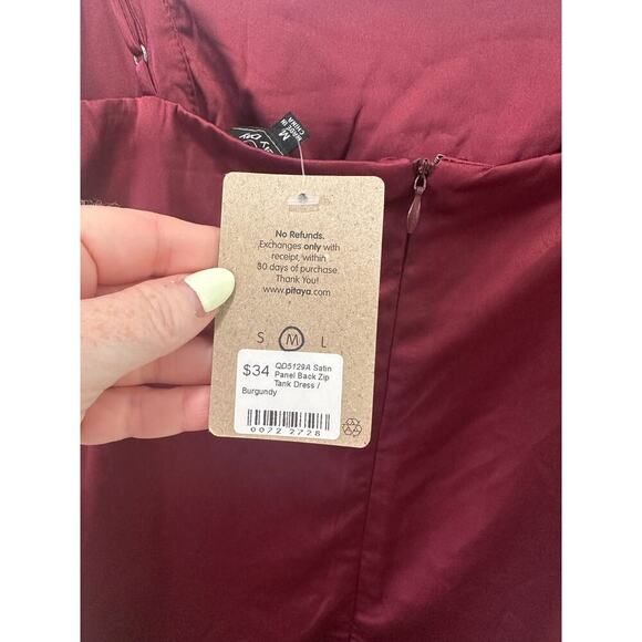 NWT Pitaya Brand Lovely Day Satin Dress Size M - Picture 4 of 4